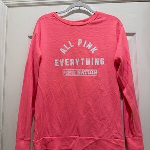 PINK Victoria's Secret Bright Pink Crew Neck Sweater